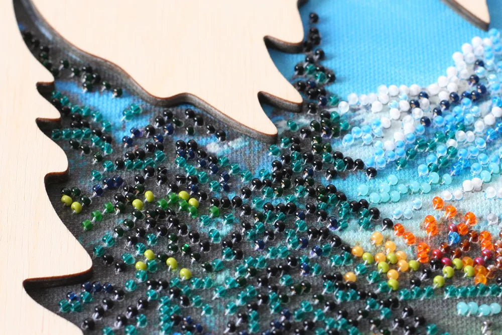 Bead Embroidery Kit Creativity kits/Bead embroidery kits with a wooden frame Bunfa`s fresh coolness