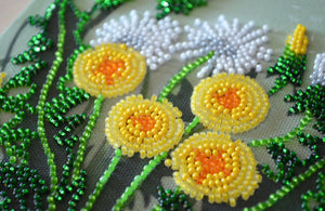Bead Embroidery Kit Mini Bead embroidery kit Favorite dandelion