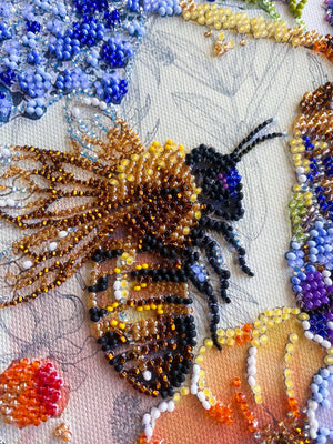 Bead Embroidery Kit Main Bead Embroidery Kit Flower honey