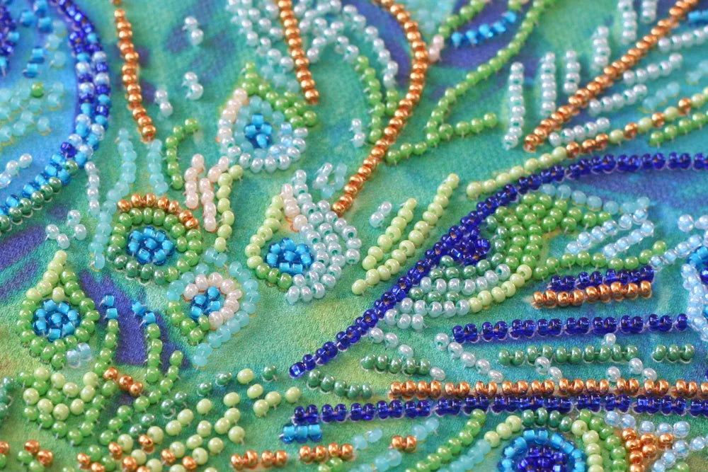 Bead Embroidery Kit Main Bead Embroidery Kit Royal peacock