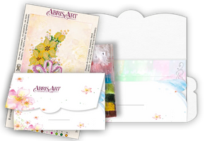 Postcards Bead Embroidery Kit Postcard-envelope for microbead embroidery Wedding flowers