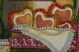Bead Embroidery Kit Mini Bead embroidery kit Violet tea