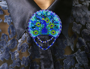 Brooch Embroidery Kit Decoration Peacock