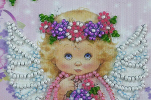 Postcards Bead Embroidery Kit Postcard Bead embroidery kit Lovely angel