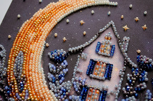 Bead Embroidery Kit Mini Bead embroidery kit The magic of the night sky