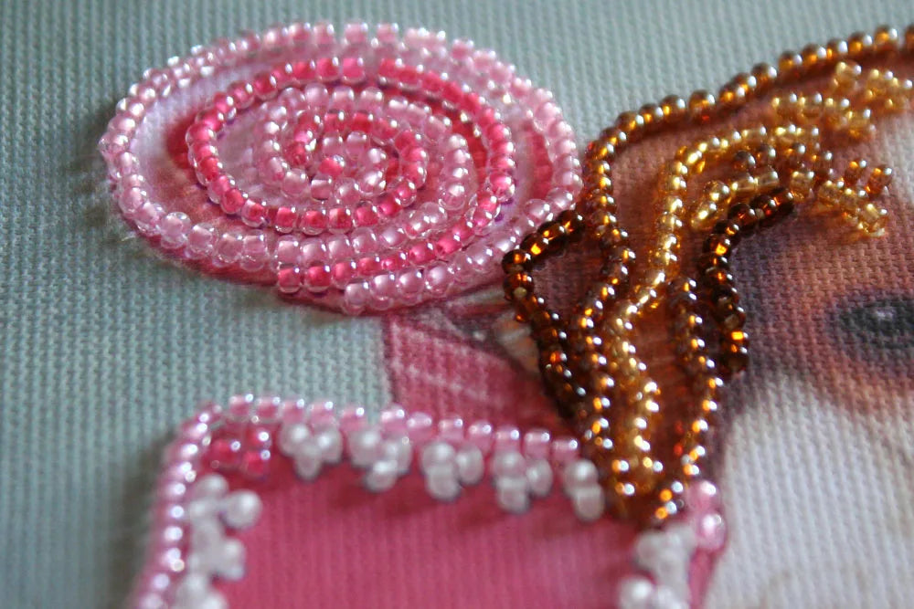 Bead Embroidery Kit Mini Bead embroidery kit Sweet joy