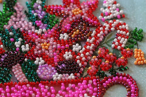 Bead Embroidery Kit Mini Bead embroidery kit Festive tea party