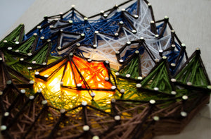String Art Kit Creative Kit/String Art Аt the foot of the mountain