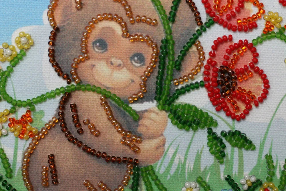 Bead Embroidery Kit Mini Bead embroidery kit Poppies bunch