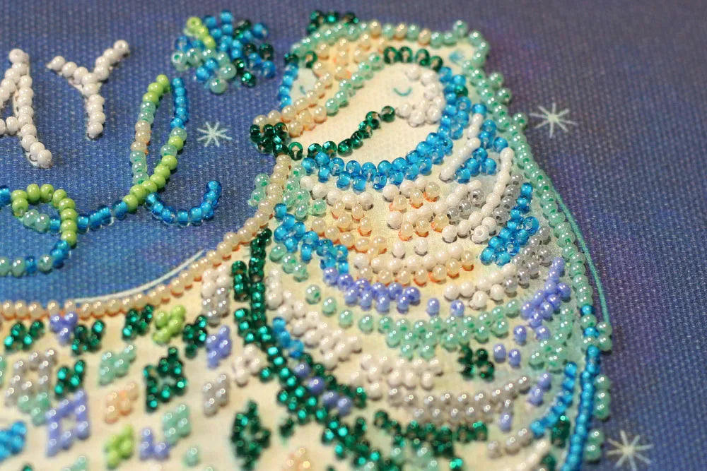 Bead Embroidery Kit Mid-sized bead embroidery kit Happy
