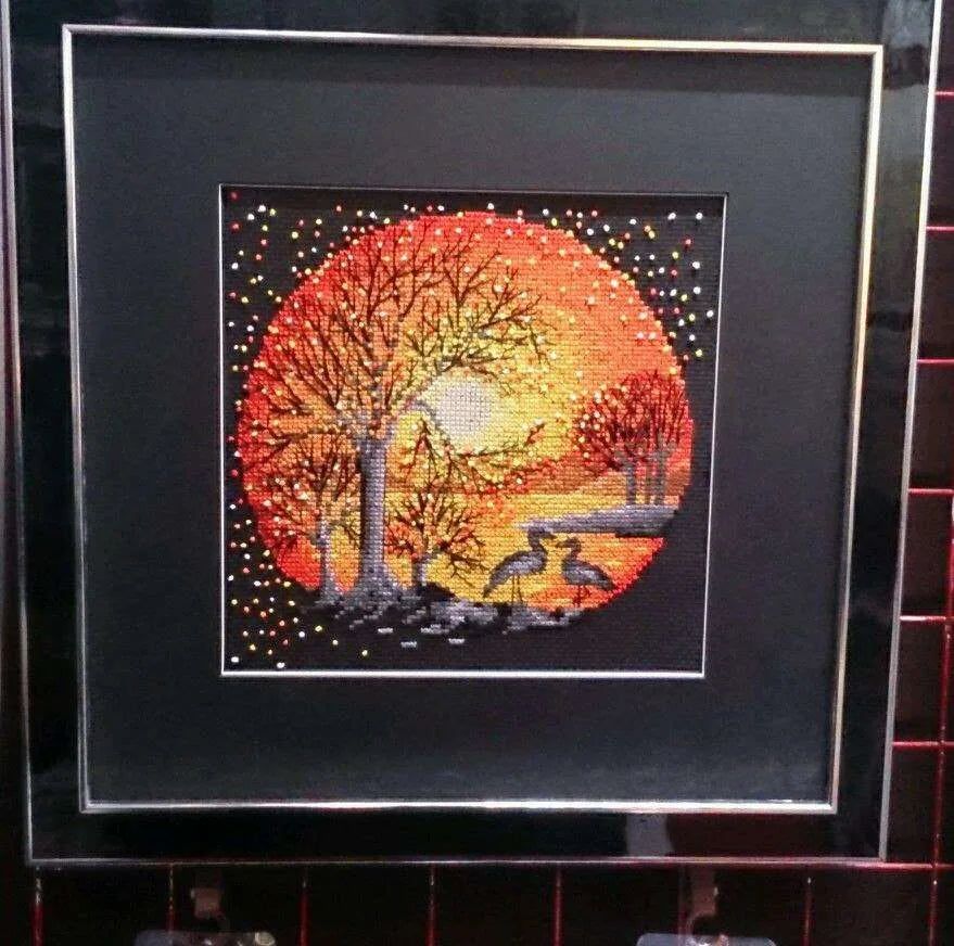 Cross Stitch Kit Cross-stitch kits Heron at sunset