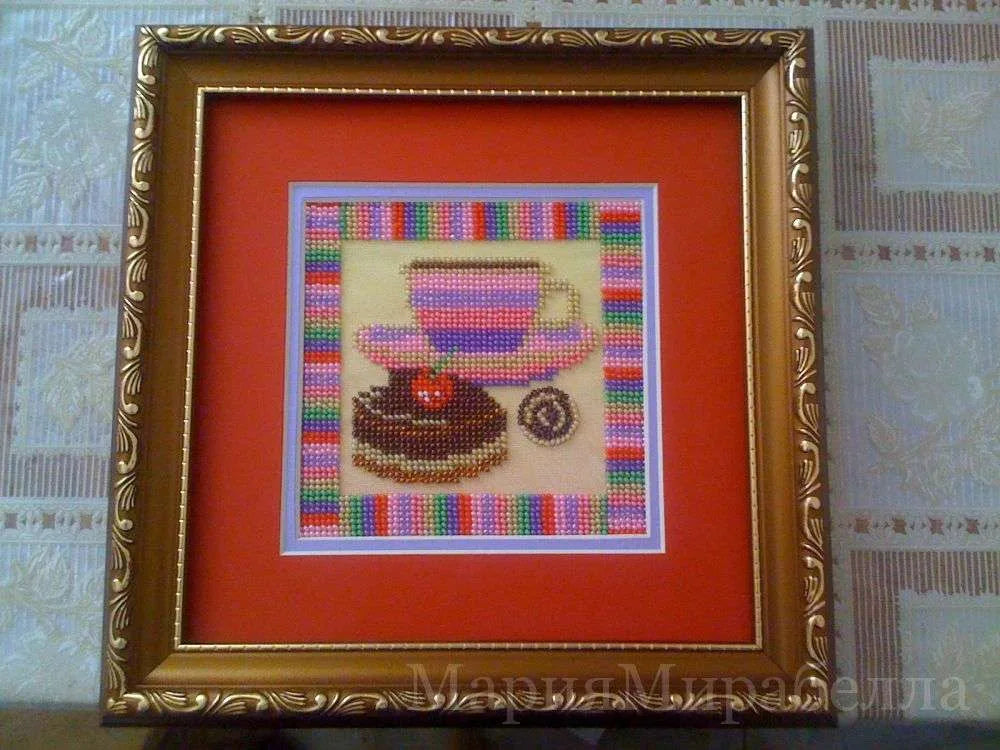 Bead Embroidery Kit Main Bead Embroidery Kit Chocolate