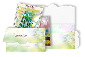 Postcards Bead Embroidery Kit Postcard-envelope for microbead embroidery Snowdrops