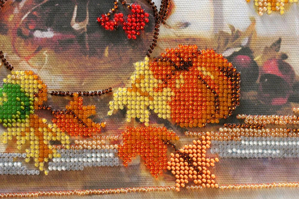 Bead Embroidery Kit Main Bead Embroidery Kit Autumn bunch of flowers