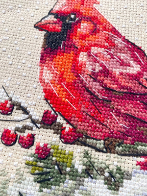 Cross Stitch Kit Cross-stitch kits Winter Cardinal