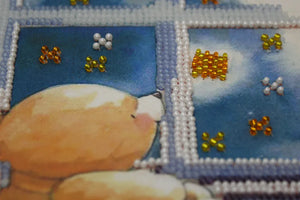 Bead Embroidery Kit Mini Bead embroidery kit Starlight night