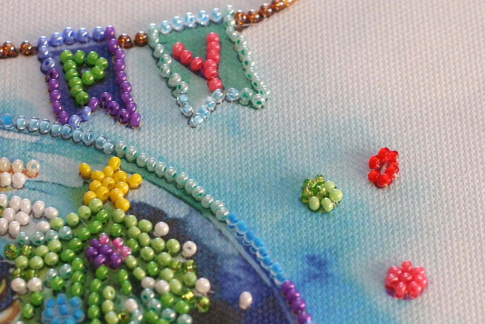 Bead Embroidery Kit Mid-sized bead embroidery kit Happy winter