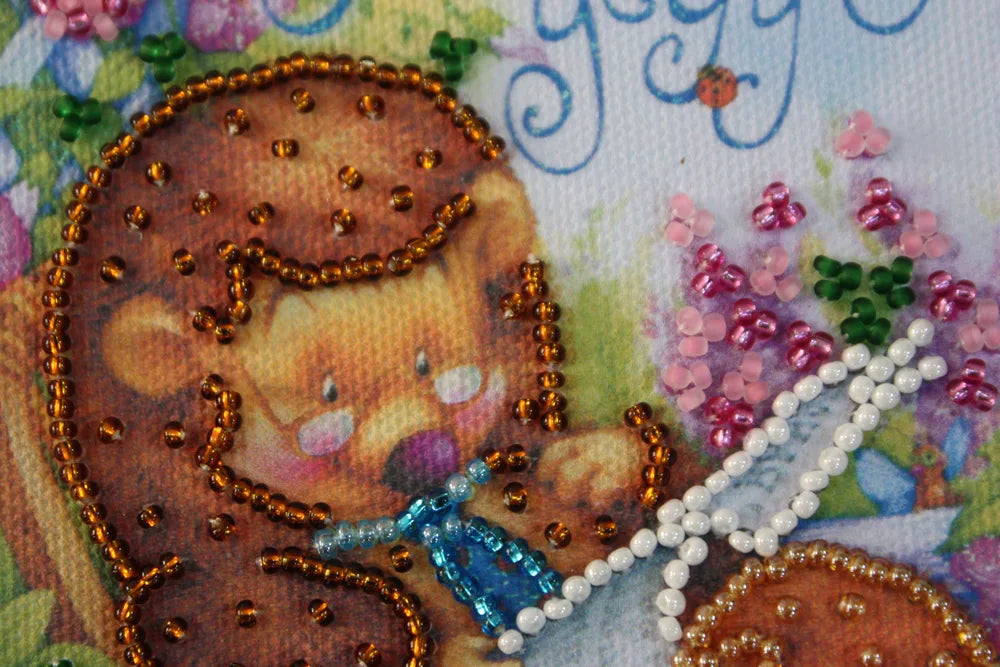 Postcards Bead Embroidery Kit Dear Grandpa – 1