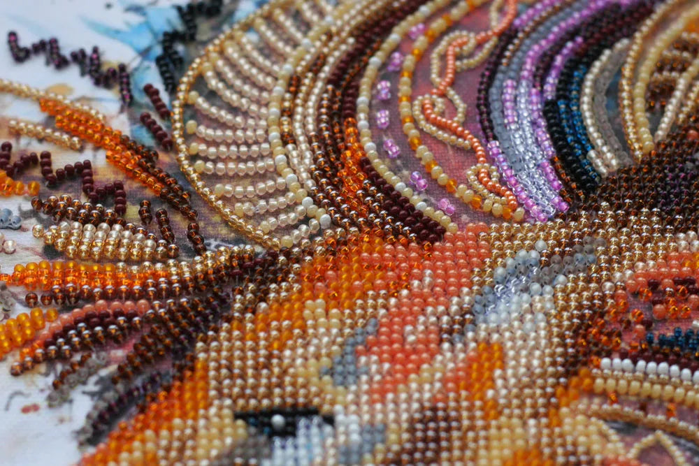 Bead Embroidery Kit Main Bead Embroidery Kit Fire-maned lion