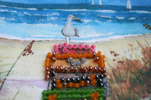 Postcards Bead Embroidery Kit Postcard Bead embroidery kit Vacation at the seaside