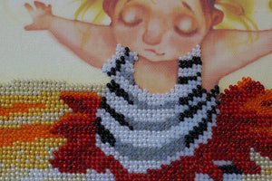 Bead Embroidery Kit Main Bead Embroidery Kit Girl on ball