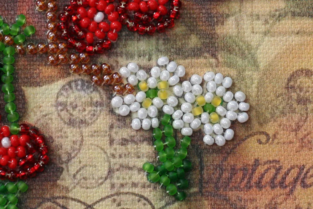 Bead Embroidery Kit Mini Bead embroidery kit Cherry twig