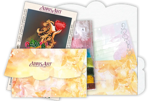 Postcards Bead Embroidery Kit Postcard-envelope for microbead embroidery Velvet roses