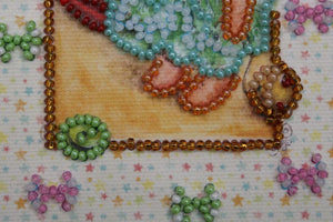 Postcards Bead Embroidery Kit Postcard bead embroidery kits Teddy bear - 1