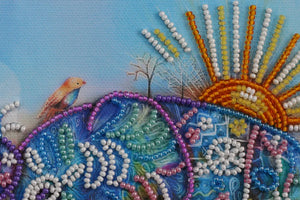 Bead Embroidery Kit Mini Bead embroidery kit Neon elephant