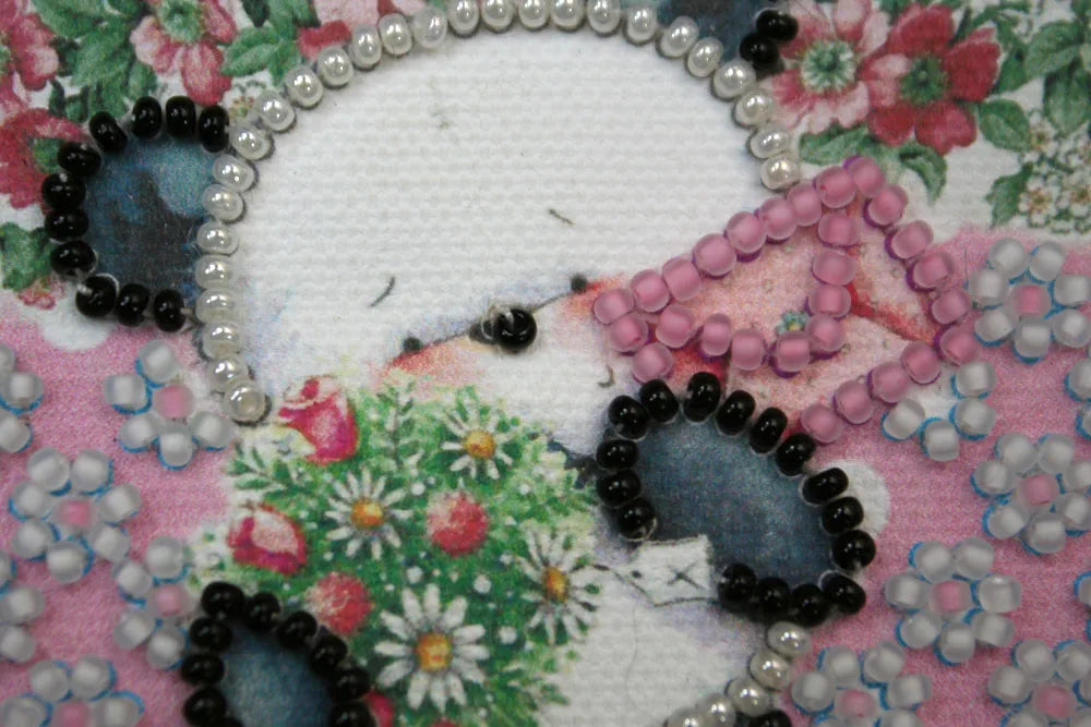 Magnets Bead Embroidery Kit Magnets Bead embroidery kit Bear and Camomiles