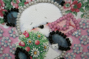 Magnets Bead Embroidery Kit Magnets Bead embroidery kit Bear and Camomiles