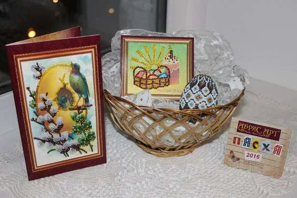 Postcards Bead Embroidery Kit Postcard Bead embroidery kit Easter – 7