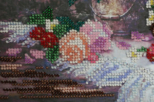 Bead Embroidery Kit Main Bead Embroidery Kit Pink gauze