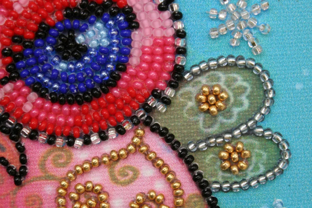 Bead Embroidery Kit Mini Bead embroidery kit Fairy owl