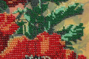 Bead Embroidery Kit Micro Beads Embroidery Kit Vintage poppies