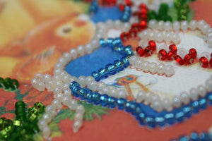 Postcards Bead Embroidery Kit Postcard Bead embroidery kit Merry Christmas – 1