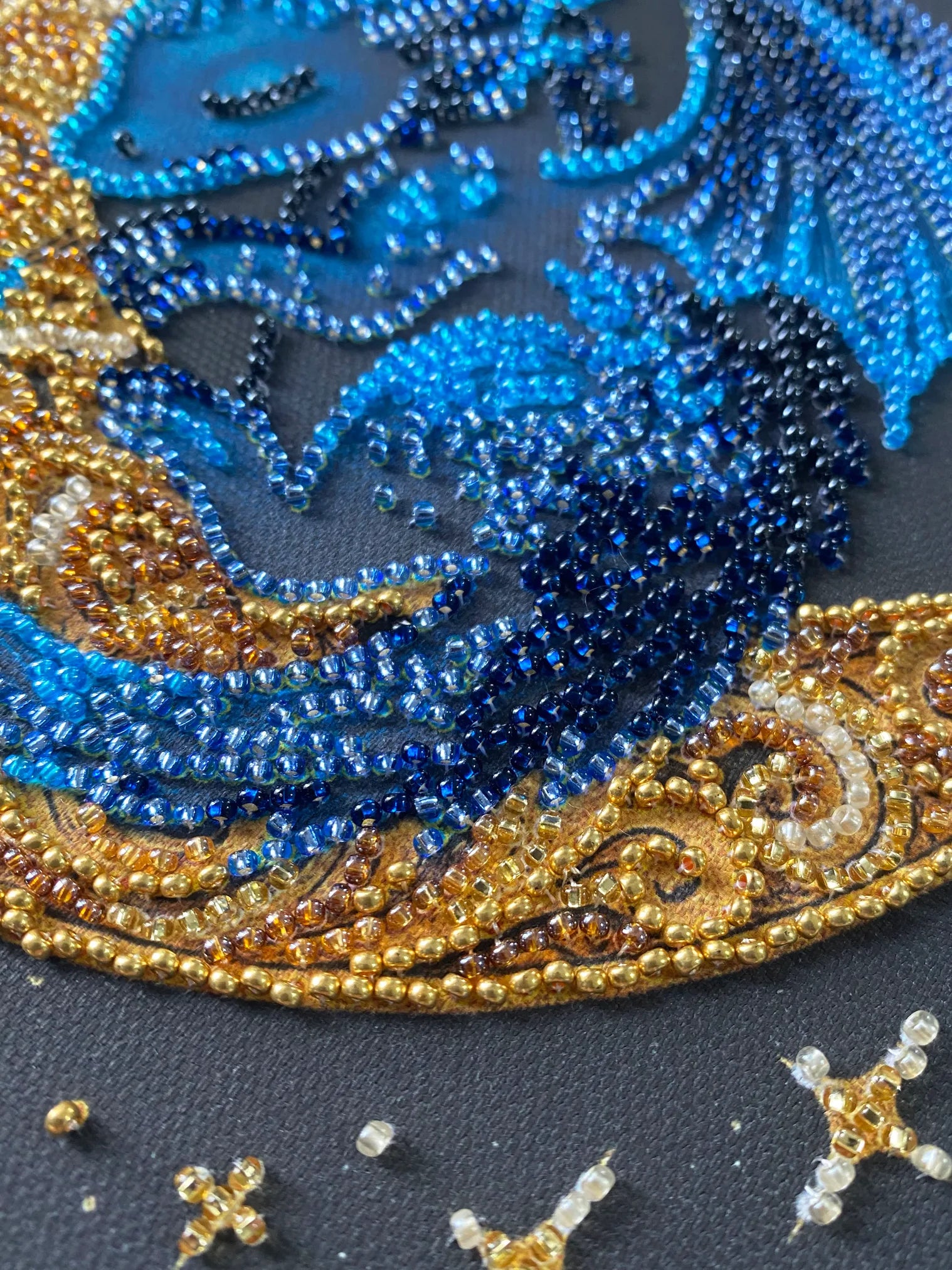 Bead Embroidery Kit Mid-sized bead embroidery kit Little One of Moonlit Legends