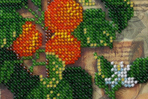 Bead Embroidery Kit Mini Bead embroidery kit Apricot branch
