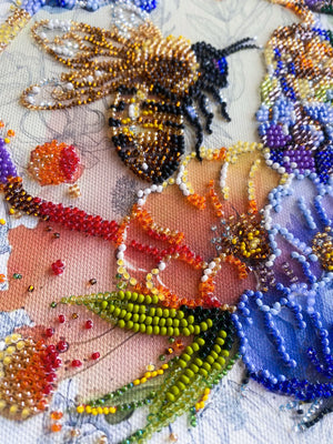 Bead Embroidery Kit Main Bead Embroidery Kit Flower honey