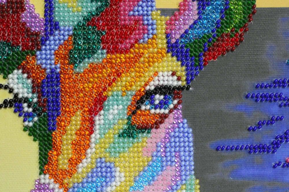 Bead Embroidery Kit Main Bead Embroidery Kit Rainbow giraffe