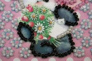 Magnets Bead Embroidery Kit Magnets Bead embroidery kit Bear and Camomiles