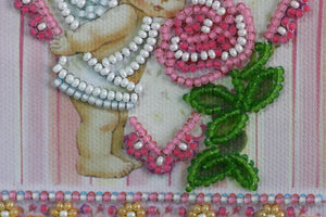 Postcards Bead Embroidery Kit Postcard Bead embroidery kit Angel and Rose