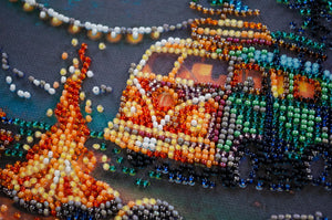Bead Embroidery Kit Mid-sized bead embroidery kit Camping under the stars