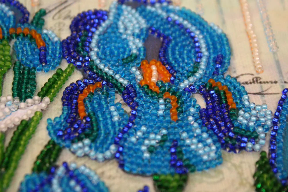Bead Embroidery Kit Mini Bead embroidery kit Ultramarine