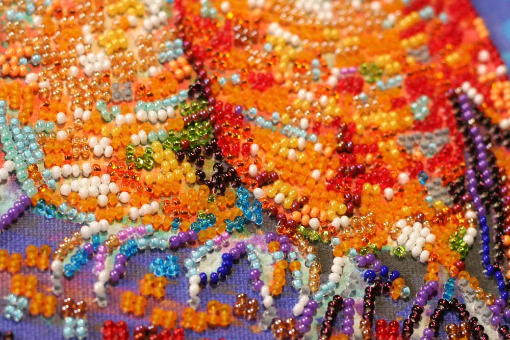 Bead Embroidery Kit Mid-sized bead embroidery kit Funny trio