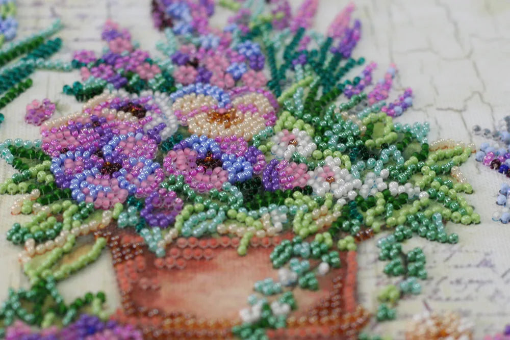 Bead Embroidery Kit Main Bead Embroidery Kit Lavender chantilly