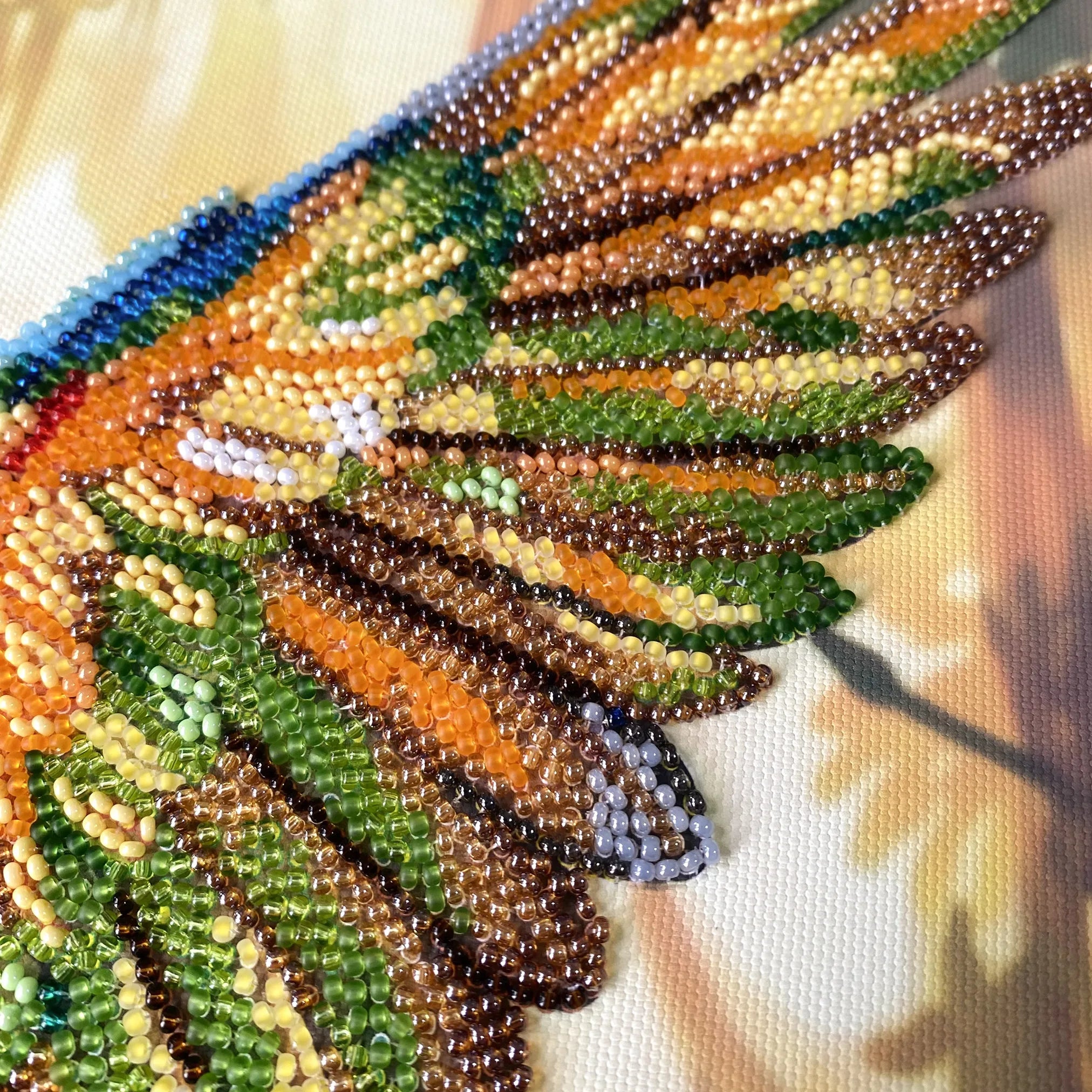 Bead Embroidery Kit Main Bead Embroidery Kit Colorful Parrot (Animals and birds)