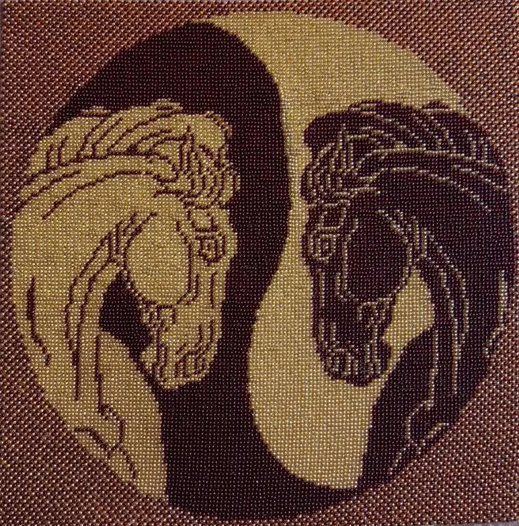 Bead Embroidery Kit Main Bead Embroidery Kit Yin and Yang
