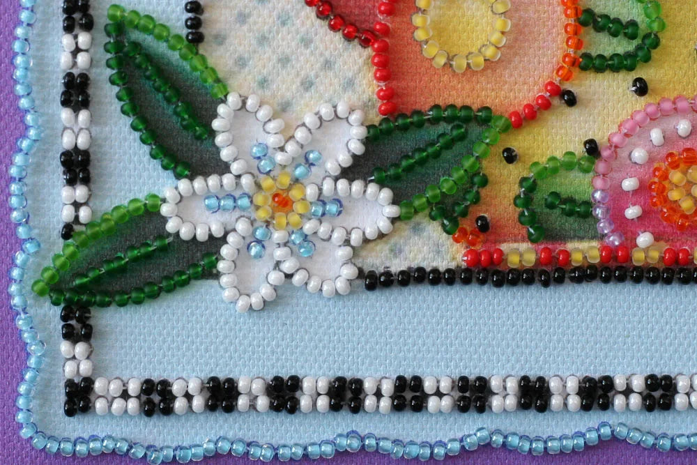 Bead Embroidery Kit Mini Bead embroidery kit Teatime