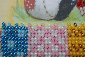 Bead Embroidery Kit Mini Bead embroidery kit Bears and basket